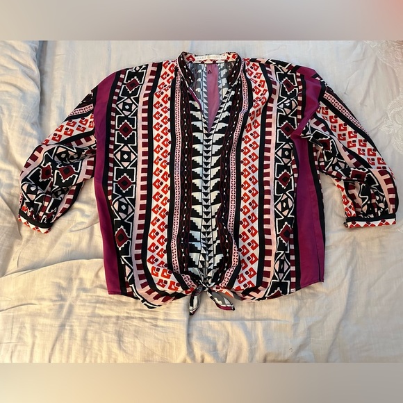 Marie Oliver Phoebe Silk Peasant Blouse (21) - Picture 5 of 9